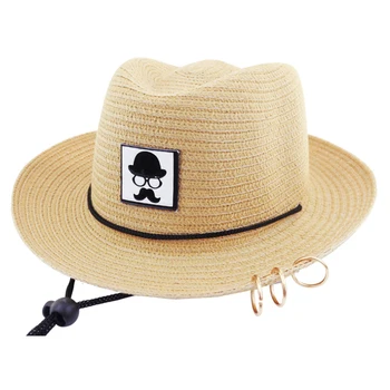 2018 нова детска шапка с железен пръстен, детска солнцезащитная шапка за момичета и момчета, плажна шапка, детски Панама, 6 цвята