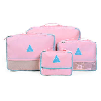 чанти за съхранение на 4 бр./компл. 5 цвята багажная найлон преносим пътен разделительный калъф за дрехи, обувки, козметика