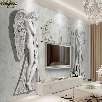 beibehang потребителски фото тапет голяма фреска на Европейския ангел спалня хол ТЕЛЕВИЗИЯ стени papel de parede 3d тапети