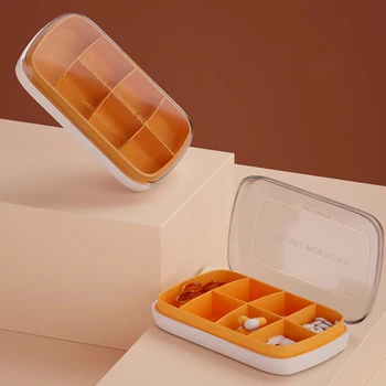 Пътната Кутия За Хапчета Преносим Седмичен 7-Дневен Кутия За Съхранение Таблетки Запечатани Кутия За Преносим Диспенсер За Лекарства Разделител Лекарства