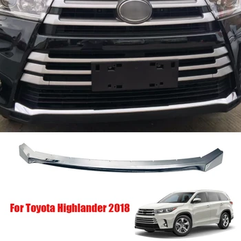 За Toyota Highlander 2018 ABS Хромирана Предна броня Долна Решетка Скара Капачка Външна Защитна Лента Покритие