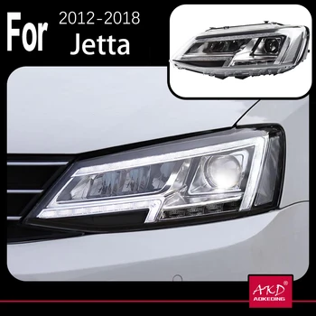 AKD Информация за Модела на Колата, За да Jetta MK6 2012-2018 MK7 Главоболие led лампа или Ксенонови фарове, Двойна Led Проектор Лифтинг на ЛИЦЕТО