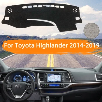 За Toyota Highlander XU50 Kluger 2014 ~ 2019 Покриване на арматурното табло Dashmat Избягвайте светлата част на Килима Козирка Килим автоаксесоари 2015 2016
