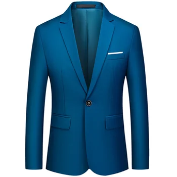2022 Модерен Нов мъжки ежедневни бизнес костюм /Мъжки рокля на една пуговице, сако, яке, палто / 10 цвята M-6XL
