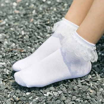 Черни, Бели Дантелени Чорапи Принцеса в стил Лолита 