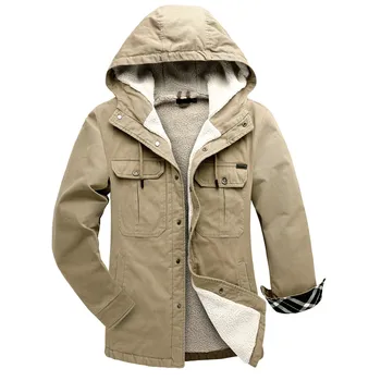 Нова зимна мъжки памучен яке, дебели топло яке, Плюс кадифе секция, ежедневното Палто с Качулка, Ветровка, палта Евро размера на