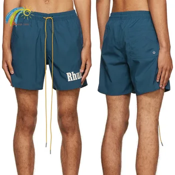 Мъже, Жени Ежедневна Мода Rhude Плажни Шорти High Street Дантела В Рамките На Мрежата Rhude Гащички