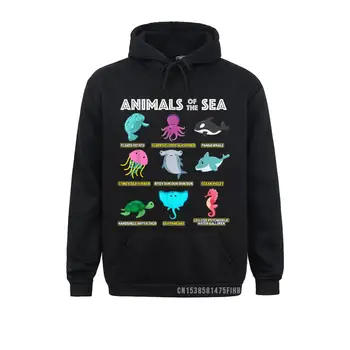 Животни в света Морски Същества Забавен Океана Хумор Мем Hoody Забавни Млади Блузи, Блузи Обичайната Спортно Облекло