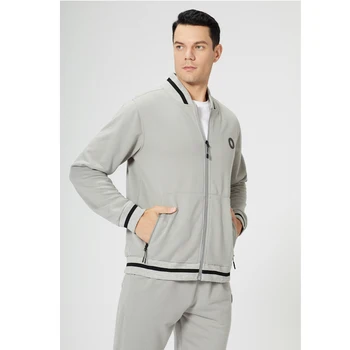 2021 Нова Мода мъжки яке и панталони, Комплект от две части, Есенно-Зимния Мъжки Спортни дрехи, Спортни облекла за бягане, Мъжки Дрехи