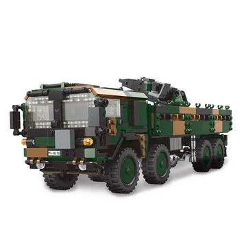 Военно Високотехнологични Оръжия Армията на Тема Немски Човек KAT1 8х8 Военен Камион Строителни Блокове WW2 Модел Тухли Играчки