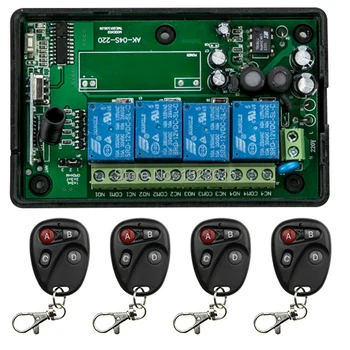 AC80-260V 4CH RF Безжична Система за дистанционно управление/Моторни и електрически врата 220 v модул за Обучение кодекс приемник