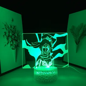 Белина Yoruichi Shihouin Дистанционно 3D Лампа за Декор Спални лека нощ Готин Подарък За Рожден Ден Акрилни Led нощна светлина Дропшиппинг