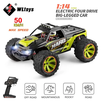WLtoys 144002 2,4 G Състезателни Радиоуправляеми автомобили 50 км/ч 4WD Сплав на Метални Електрически Високоскоростен Автомобил Офроуд Drift Играчки с дистанционно управление VS 144001