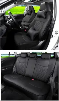 Най-добро качество! Пълен комплект калъфи за автомобилни седалки от Toyota RAV4 2022 дишащи трайни еко седалките RAV4 2021-2019, Безплатна доставка