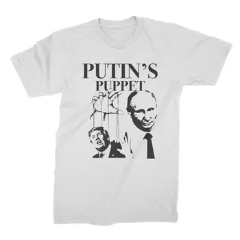 Тениска Тръмп Putin Куклен Make Great Again, Мъжка Лятна Памучен Тениска с Кръгло Деколте и Къс Ръкав, Новата S-3XL