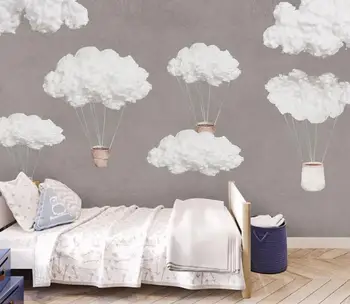3D Детски Тапети Стенопис Детска стая небето творческа облак спалня карикатура стенни рисувани По поръчка на 3D Тапети на Стенописите