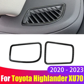 За Toyota Highlander XU70 Kluger 2020 2021 2022 2023 Неръждаема Таблото на Автомобила AC отдушник Изходна Капак Завърши Рамката Аксесоари