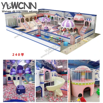 YLWCNN Детска Мека Площадка Игри Къща Забавна Пързалка и Басейн С Топки Лабиринт Y202112A34 Детски Закрит Райска Парк