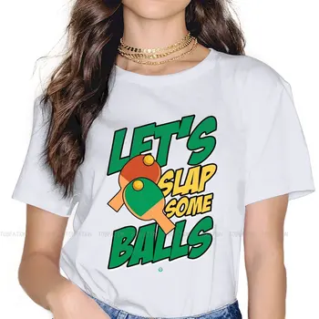 Нека да Хлопнем няколко Топки Тениска С Кръгло Деколте Пинг Понг Анимация Оригиналната Тениска За Момичета 4XL Модни Гореща Разпродажба