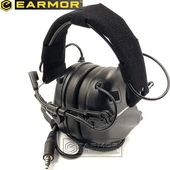 EARMOR M32 Шумоподавляющие Тактически Слушалки Ловни Слушалки За Стрелба с Пневматичен Пистолет Звукоизолирани Жични Слушалки с Микрофон