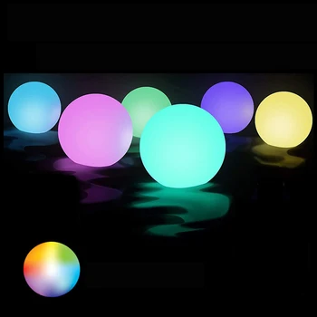 LED Светлинен Топката 8 см Топка С Дистанционно Управление Водоустойчив Плаващ Топка Цветни Басейн Коледна Украса Светлини