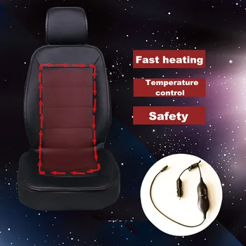 1БР Изкуствена Кожа и автомобилни седалки с отопление за Зимните Универсални 12 В столче за кола нагревател нагревательная възглавница Аксесоари