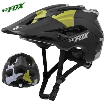 BATFOX Каска велосипеден Мъжки МТБ велосипеди шлем 2022 Горещ Планински велосипеди шлем Чели 