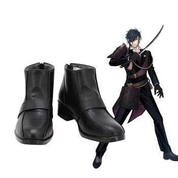Touken Ranbu Shokudaikiri Mitsutada/ Обувки за Cosplay; Черни обувки по поръчка на Унисекс всякакъв размер