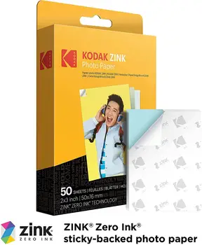 Нова оригинална фотохартия на Kodak 2x3 Premium Zink 20/50/100 листа, Съвместима с отпечатъците на лепкава основа на Smile/Step/PRINTOMATIC