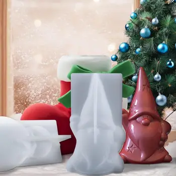 Епоксидна Смола Мухъл Антипригарная Лека Форма на Дядо Коледа Коледна Тема 3D Форма на Дядо Коледа за Леене на Свещи