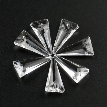5 Бр. Прозрачна Мини Триъгълни Конус На Glass Art Crystal Prism Фасетиран Висулка Ловец На Слънцето Полилей Аксесоари За Декорация На Занаятите