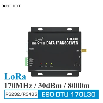170 Mhz RS232 RS485 Suzan Безжичен предавател SMA-K 1 W 30 dbm Обхват на 8 км Радиочестотни радиомодем за пренос на данни E90-DTU (170L30)