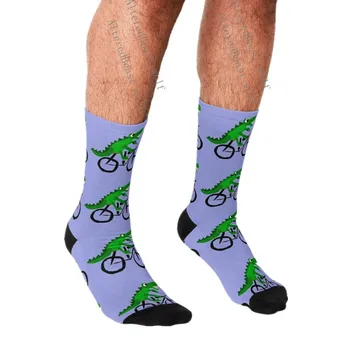 Мъжки забавни чорапи в стил Фънки, Стръмни Велосипедни Чорапи с Крокодилска кожа, harajuku, Мъжки Чорапи в стил хип-хоп за момчета, Ежедневни Луди Чорапи за мъже