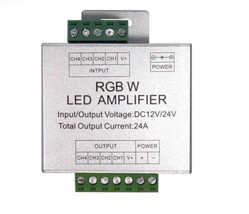 5 бр. SMD5050 RGBW LED гъвкава лента усилвател DC12/24 24A алуминиев rgbw усилвател 6Ax4 канал 12 288 W 24 576 Вата