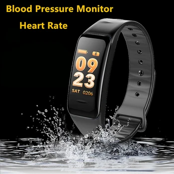 Bluetooth Smart-гривна Гривна за Кръвно Налягане и наблюдение на Сърдечната Честота Водоустойчив Фитнес Гривна Тракер Сън за Спортен Здраве
