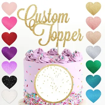 Обичай блестяща topper за торта с Име, персонални topper за торта, topper за първия рожден ден, индивидуална централната част на тортата