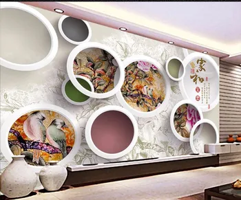 Художествена голяма фреска модерен минималистичен спалня хол ТЕЛЕВИЗИЯ фон тапети 3d перспектива нестандартен размер