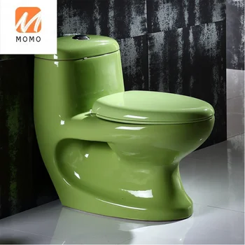 Мона Лиза цветен тоалетна с директно смывом крупнокалиберный тоалетна хотелската домакински прибори за баня на едро зелен Биологичен Тоалетна