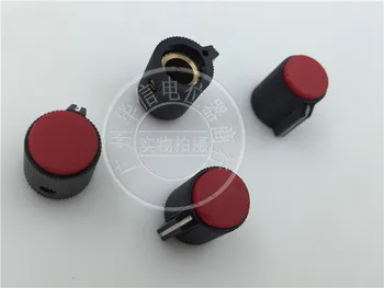 2 бр. високо качество на стари и нови потенциометър цилиндрична дръжка капак/черен корпус червена капачка W13MM * 15,5 ММ отвор 6 мм