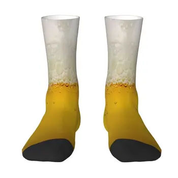 Забавен Бира Дизайн На Мъжки Чорапи За Екипажа Унисекс Мода Пролет Лято Есен Зима Рокля Чорапи