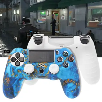 Защитен Калъф за Носене за Геймпада Мека Силиконова Кожа Аналогов Дръжка За Захващане на Палеца устойчива на плъзгане Капак за sony PlayStation 4 PS4