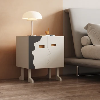 шкафче за съхранение в спалнята богат на функции козметична новост дизайн нощни шкафчета минималистичен muebles para el hogar мебели за дома