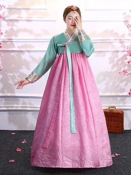 Корейското Дворцовое Традиционната Сватбена Рокля Dae Jang Geum Супериорна Древен Костюми Ханбок Дамски Дълга Пола Корейската Танцьорка Танц