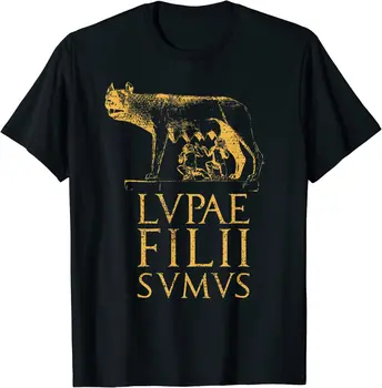 Римският Вълк Древен Рим Римската Империя Цитат Мъжка Тениска С Къс Ръкав Ежедневни Лятна Риза От 100% Памук Кръгло Деколте