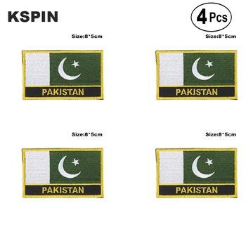 Знаме на Пакистан Правоъгълна Форма Желязната на Пиле на Нашивках Бродирани Ленти с Флага Ленти с Националния Флаг, за Облекло DIY