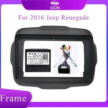 9 Инча Броня на Автомобила Радио Рамка За Jeep Renegade 2016 2017 2018 Стерео Панел на Таблото на Инсталацията Завърши DVD GPS Аксесоар