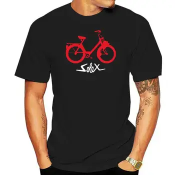 Тениска Индивидуална Вело Solex Vélosolex Мъжки Реколта Youngtimer Cyclo За младите хора на средна възраст, Стара Тениска