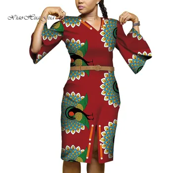Лятото Африкански Рокля с Дължина до коляното, Рокли за Жени, на Макси рокля Басейн Riche, Африканска дрехи, Дрехи Големи Размери, Частен Поръчка, WY4469