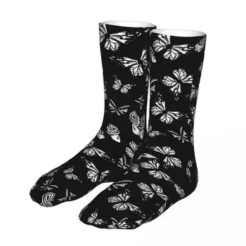 Чорапи С Пеперуди Мъжки И Дамски Модни Чорапи От Полиестер С Високо Качество Пролет Лято Есен Зимни Чорапи С Подаръци