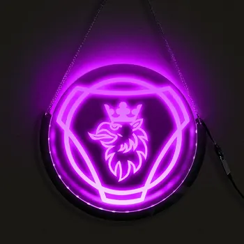 Обичай Лого LED Стенен Знак За Бизнес-Многоцветен Дисплей Взаимозаменяеми RGB Лампа Ing Wall Art Неонова реклама с Акрилни Кръг Светлинна Дъска